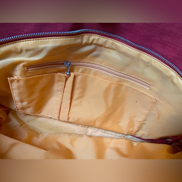 Baggallini Red Satchel with Silver Accents - Picture 6 of 8